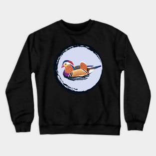 Nice Artwork showing a swimming Mandarin Duck II Crewneck Sweatshirt